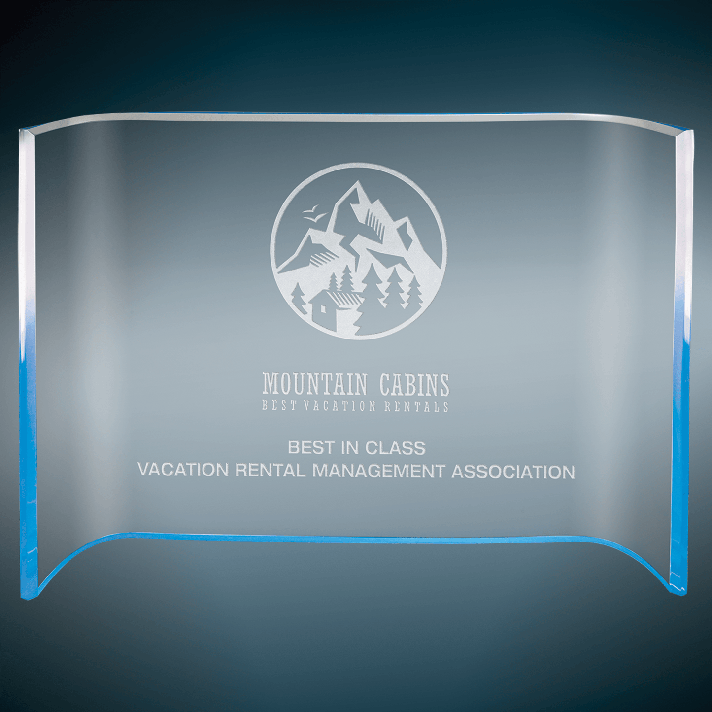 Colored Acrylic Crescent Award