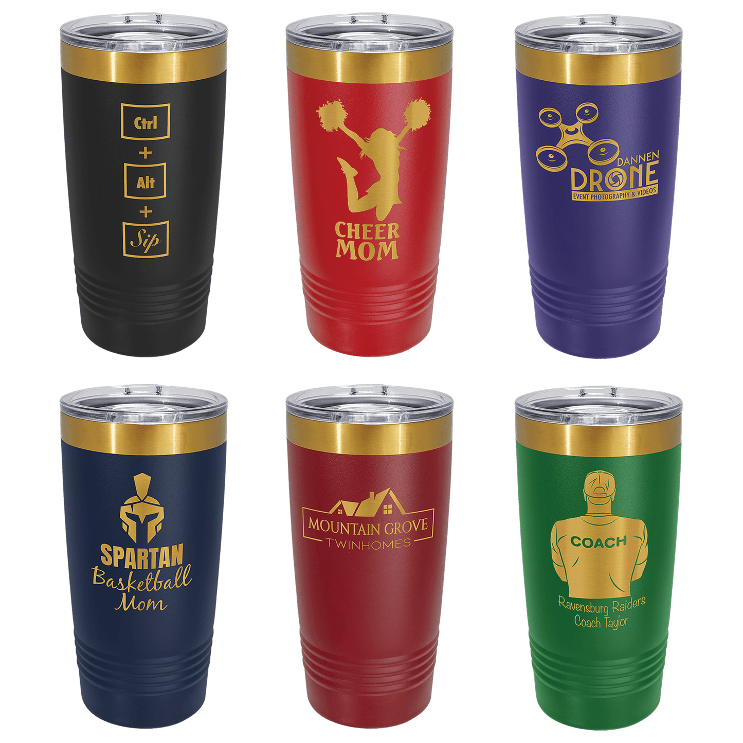 20 oz. Gold Plated Tumblers