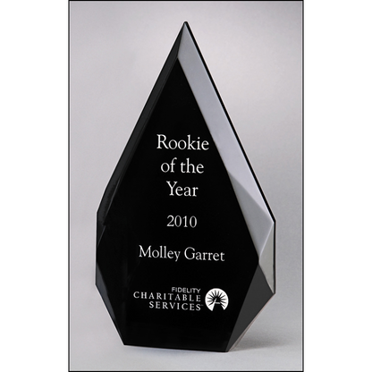 Clear Acrylic Award with Black Silk Screen Back