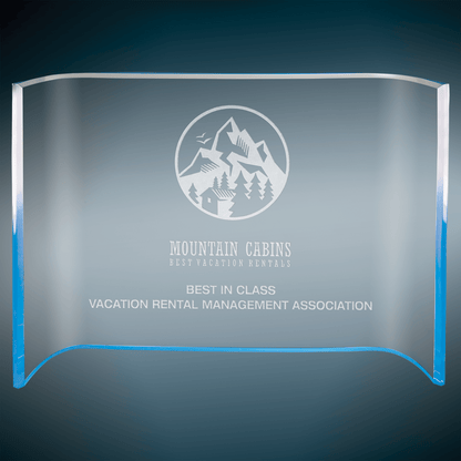 Colored Acrylic Crescent Award