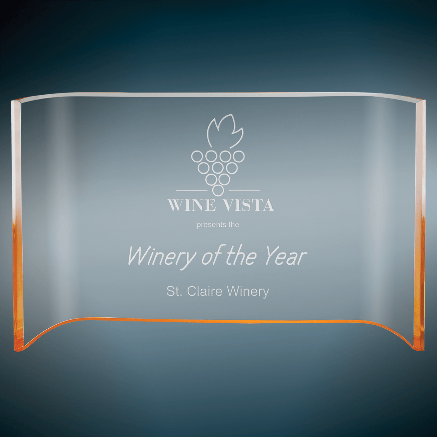 Colored Acrylic Crescent Award