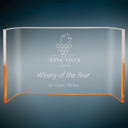Colored Acrylic Crescent Award