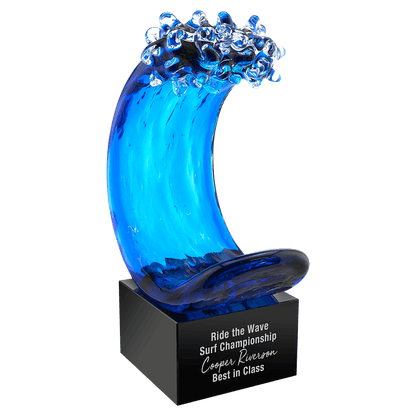 Blue Wave Art Glass