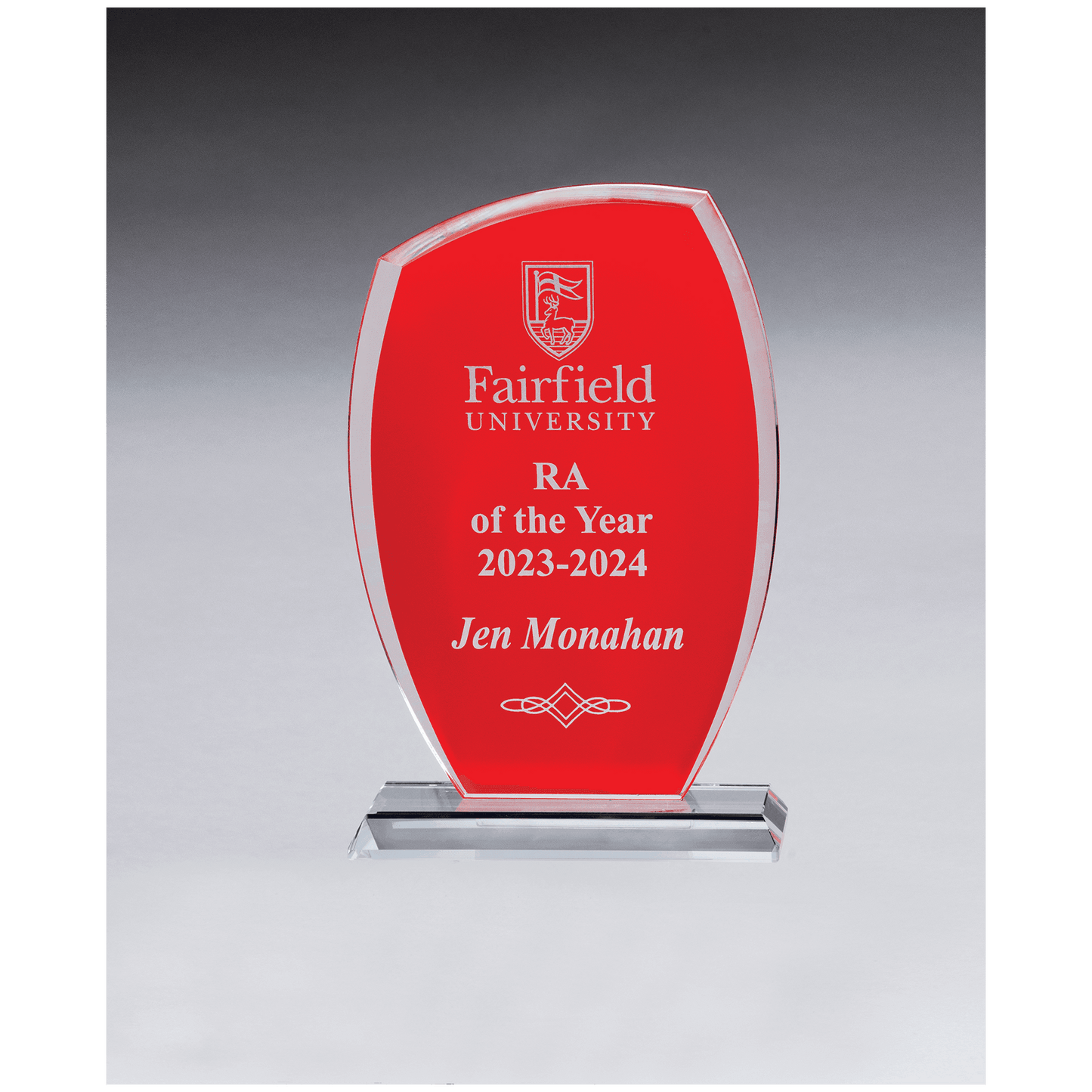 Tidal Series Painted Back Glass Award