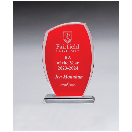 Tidal Series Painted Back Glass Award