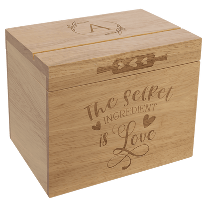Recipe Card Wood Box