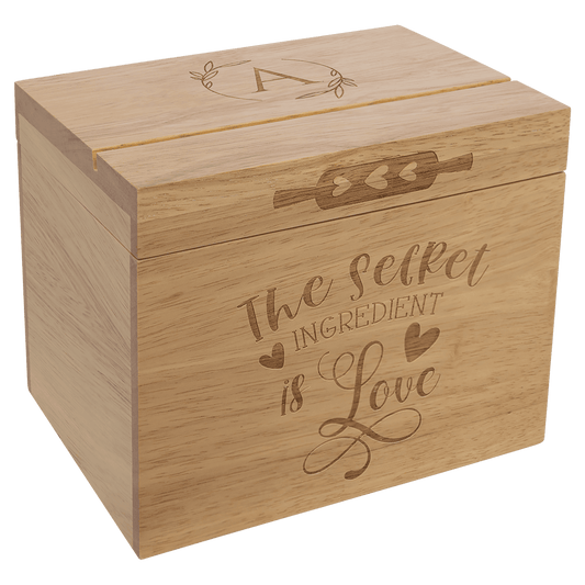 Recipe Card Wood Box