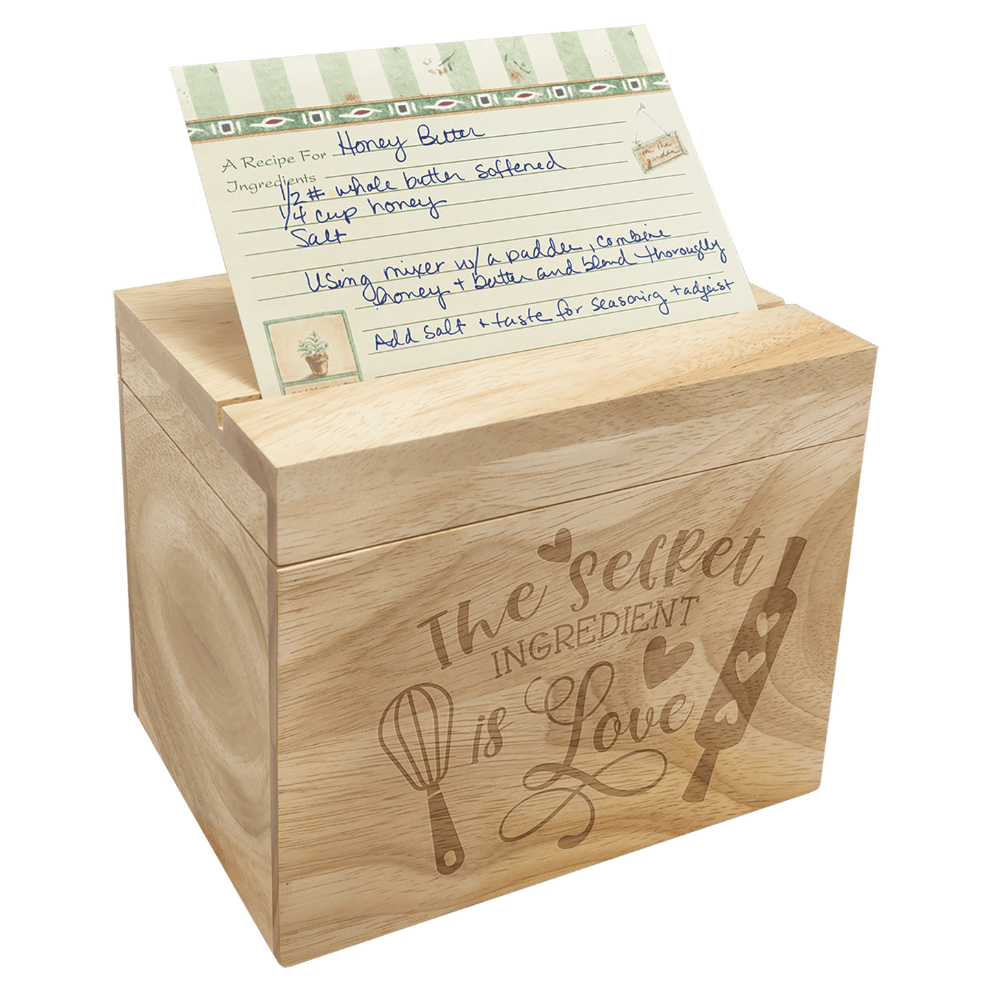 Recipe Card Wood Box