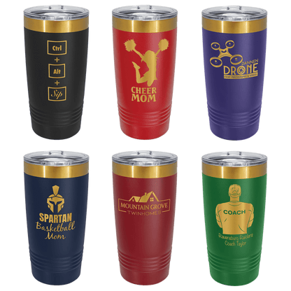 20 oz. Gold Plated Tumblers