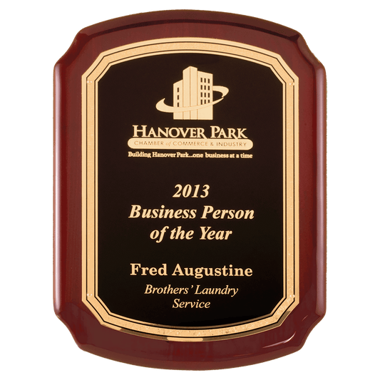 Arched Rosewood Piano Finish Plaque