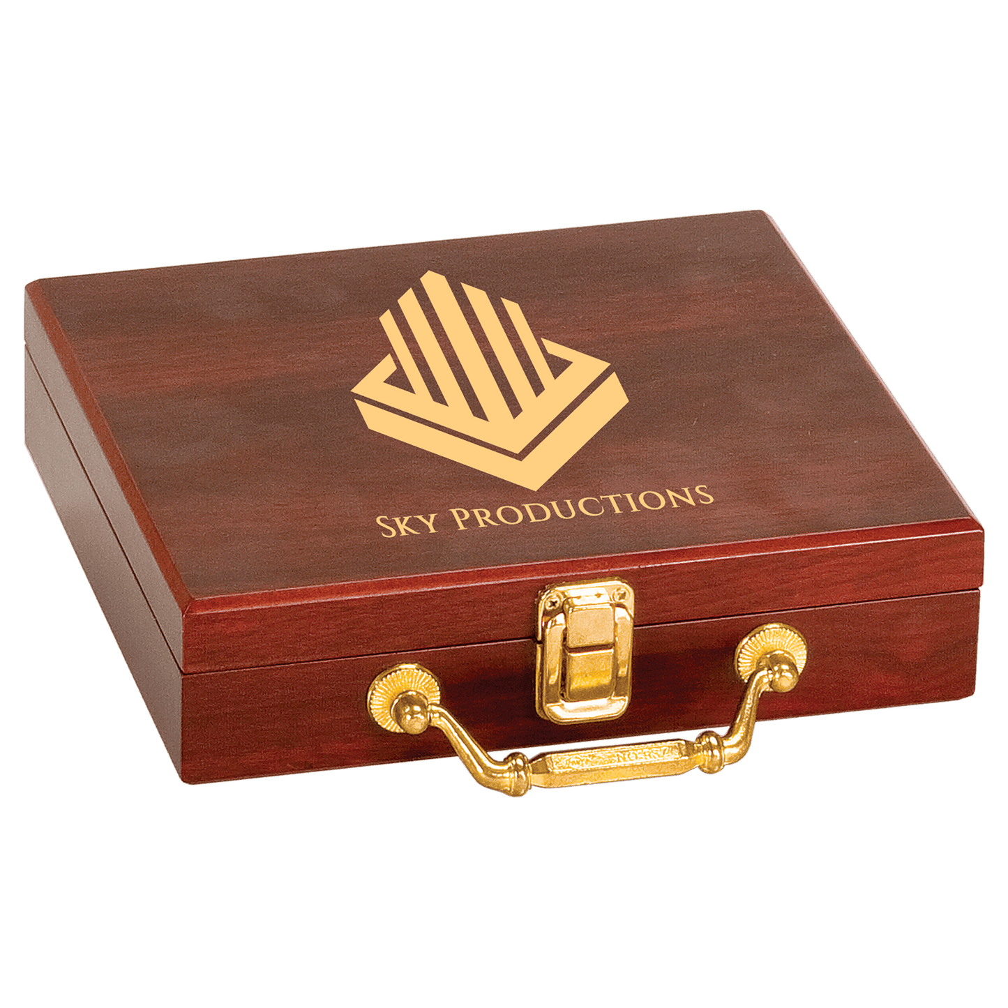 Rosewood Finish Chip Poker Set