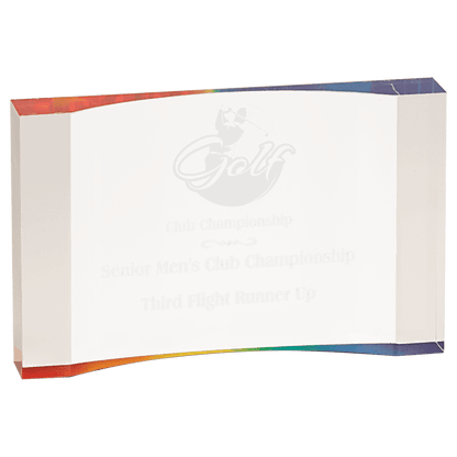 Thick Acrylic Crescent Award