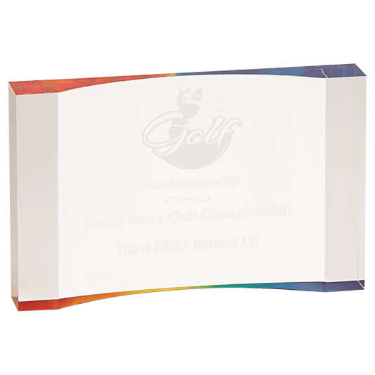 Thick Acrylic Crescent Award