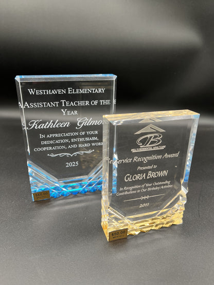 Blue Jewel Mirage Acrylic Award